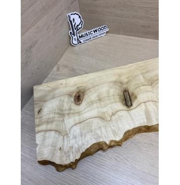 Клён Американский Каповый заготовка на топ под заливку Смешанный А Кап АА 24.5х160-130х485 мм - (1шт под распил) Уценка-трещины-1