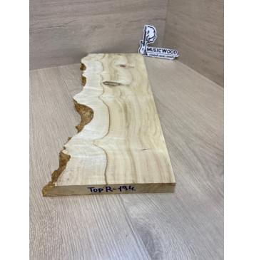 Клён Американский Каповый заготовка на топ под заливку Смешанный А Кап АА 24.5х160-130х485 мм - (1шт под распил) Уценка-трещины-4