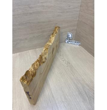 Клён Американский Каповый заготовка на топ под заливку Смешанный А Кап АА 24.5х160-130х485 мм - (1шт под распил) Уценка-трещины-8