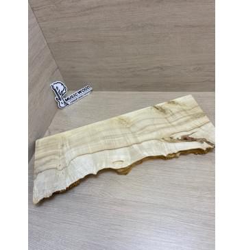 Клён Американский Каповый заготовка на топ под заливку Смешанный А Кап АА 24.5х160-130х485 мм - (1шт под распил) Уценка-трещины-7