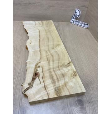 Клён Американский Каповый заготовка на топ под заливку Смешанный А Кап АА 24.5х160-130х485 мм - (1шт под распил) Уценка-трещины-6