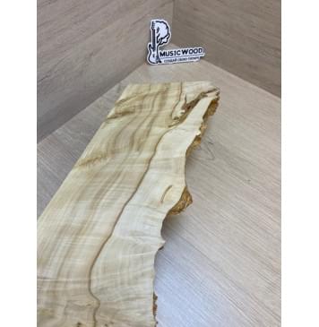 Клён Американский Каповый заготовка на топ под заливку Смешанный А Кап АА 24.5х160-130х485 мм - (1шт под распил) Уценка-трещины-11