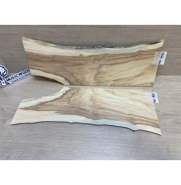 Клён Американский Волнистый (шлифованный) заготовка на топ Смешанный ААА Волна А 5х160-150х490 мм - 2 шт. (книжкой) Уценка-изогнутый-7