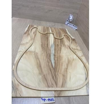 Клён Американский Волнистый (шлифованный) заготовка на топ Смешанный ААА Волна А 5х180х525 мм - 2 шт. (книжкой) Уценка-изогнутый-3