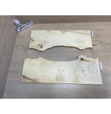 Клён Американский Каповый заготовка на топ под заливку Смешанный ААА 10х155-125х465-430 мм - 2шт.(книжкой)-0