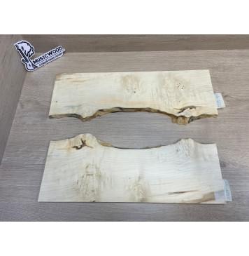 Клён Американский Каповый заготовка на топ под заливку Смешанный ААА 10х155-125х465-430 мм - 2шт.(книжкой)-4