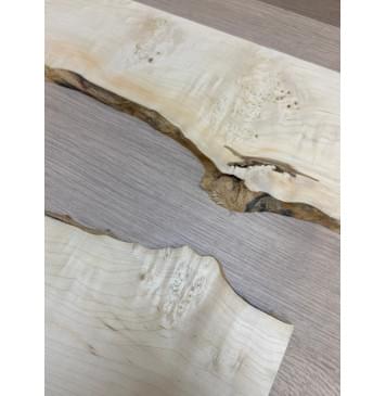 Клён Американский Каповый заготовка на топ под заливку Смешанный ААА 10х155-125х465-430 мм - 2шт.(книжкой)-5