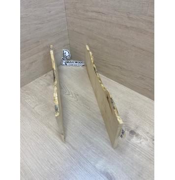 Клён Американский Каповый заготовка на топ под заливку Смешанный ААА 10х155-125х465-430 мм - 2шт.(книжкой)-8