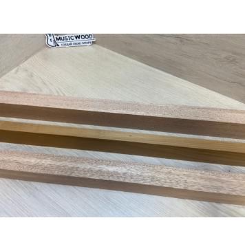 Махагон Кая/Клён Печёный 180 гр заготовка для переклеенного грифа электрогитары Радиал АА 48.5х(30.5-17.5-30.5)х715 мм - из 3х частей-2