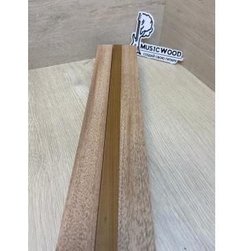 Махагон Кая/Клён Печёный 180 гр заготовка для переклеенного грифа электрогитары Радиал АА 48.5х(30.5-17.5-30.5)х715 мм - из 3х частей-6