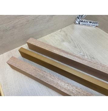 Махагон Кая/Клён Печёный 180 гр заготовка для переклеенного грифа электрогитары Радиал АА 48.5х(30.5-17.5-30.5)х715 мм - из 3х частей-13