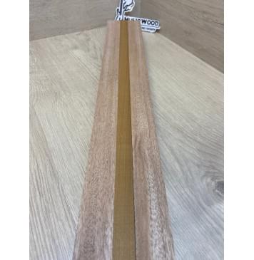 Махагон Кая/Клён Печёный 180 гр заготовка для переклеенного грифа электрогитары Радиал АА 48.5х(30.5-17.5-30.5)х715 мм - из 3х частей-10