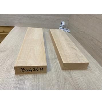 Ольха Волнистая заготовка корпуса для гитары со сквозным грифом Тангент АА Волна А 44х127х500-480 мм (2 шт)-4