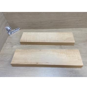 Ольха Волнистая заготовка корпуса для гитары со сквозным грифом Тангент АА Волна А 44х127х500-480 мм (2 шт)-3