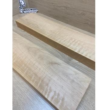 Ольха Волнистая заготовка корпуса для гитары со сквозным грифом Тангент АА Волна А 44х127х500-480 мм (2 шт)-2