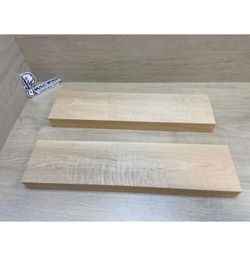 Ольха Волнистая заготовка корпуса для гитары со сквозным грифом Тангент ААА Волна А 44.5х127х535-517 мм (2 шт)-0