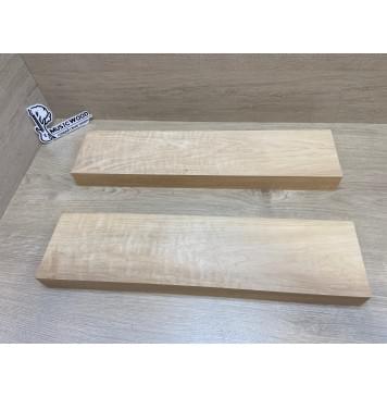 Ольха Волнистая заготовка корпуса для гитары со сквозным грифом Тангент ААА Волна А 44.5х127х535-517 мм (2 шт)-2