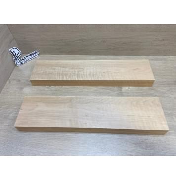 Ольха Волнистая заготовка корпуса для гитары со сквозным грифом Тангент ААА Волна А 44.5х127х535-517 мм (2 шт)-4