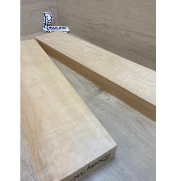 Ольха Волнистая заготовка корпуса для гитары со сквозным грифом Тангент ААА Волна А 44.5х127х535-517 мм (2 шт)-3