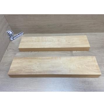 Ольха Волнистая заготовка корпуса для гитары со сквозным грифом Тангент АА Волна А 46х128х560-545 мм (2 шт)-0