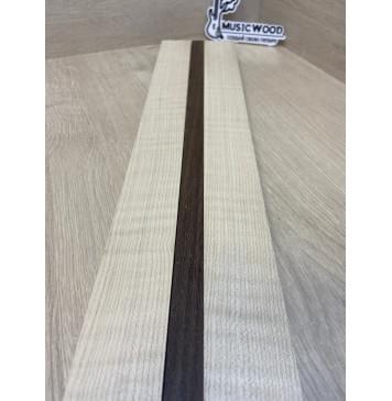 Клен Белый Явор, Волнистый/Венге/Клен Белый Явор, Волнистый заготовка для переклеенного грифа безголовой гитары Радиал АА Волна АА 25х(44-17.5-44)х610 мм - из 3х частей-2