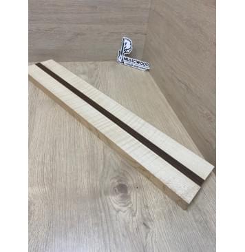 Клен Белый Явор, Волнистый/Венге/Клен Белый Явор, Волнистый заготовка для переклеенного грифа безголовой гитары Радиал АА Волна АА 25х(44-17.5-44)х610 мм - из 3х частей-7