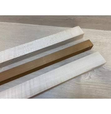 Клен Белый/Клён Печёный 180гр/Клён Белый заготовка для переклеенного грифа безголовой гитары Радиал АА Волна АА 27х(44-17-44)х610 мм - из 3х частей-1