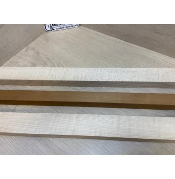 Клен Белый/Клён Печёный 180гр/Клён Белый заготовка для переклеенного грифа безголовой гитары Радиал АА Волна АА 27х(44-17-44)х610 мм - из 3х частей-2