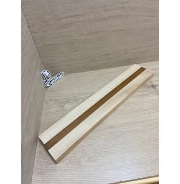 Клен Белый/Клён Печёный 180гр/Клён Белый заготовка для переклеенного грифа безголовой гитары Радиал АА Волна АА 27х(44-17-44)х610 мм - из 3х частей-8