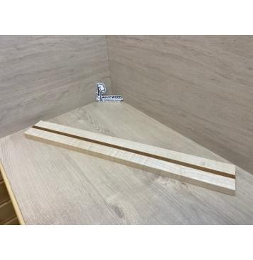 Клён Белый/Клён Печёный 180гр заготовка для переклеенного грифа электрогитары Смешанный АА Волна АА 23х(38-13-38)х740 мм - из 3х частей-7