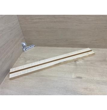 Клён Белый/Клён Печёный 180гр заготовка для переклеенного грифа электрогитары Смешанный АА Волна АА 23х(38-13-38)х740 мм - из 3х частей-13