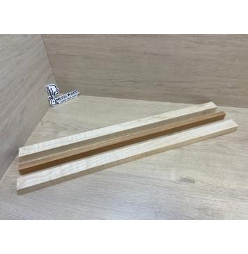 Клён Белый/Махагон заготовка для переклеенного грифа электрогитары Смешанный ААА Волна АА 27х(37-18-37)х740 мм - из 3х частей-0