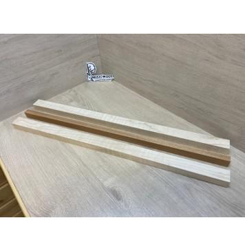 Клён Белый/Махагон заготовка для переклеенного грифа электрогитары Смешанный ААА Волна АА 27х(37-18-37)х740 мм - из 3х частей-1