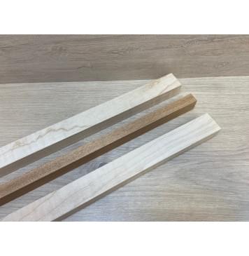 Клён Белый/Махагон заготовка для переклеенного грифа электрогитары Смешанный ААА Волна АА 27х(37-18-37)х740 мм - из 3х частей-2