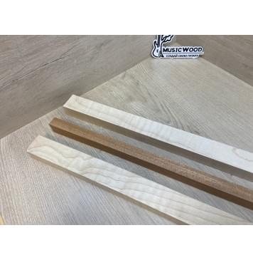 Клён Белый/Махагон заготовка для переклеенного грифа электрогитары Смешанный ААА Волна АА 27х(37-18-37)х740 мм - из 3х частей-5