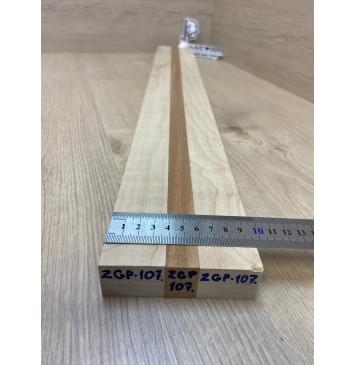 Клён Белый/Махагон заготовка для переклеенного грифа электрогитары Смешанный ААА Волна АА 27х(37-18-37)х740 мм - из 3х частей-4