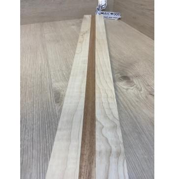 Клён Белый/Махагон заготовка для переклеенного грифа электрогитары Смешанный ААА Волна АА 27х(37-18-37)х740 мм - из 3х частей-6