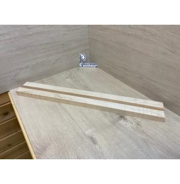 Клён Белый/Махагон заготовка для переклеенного грифа электрогитары Смешанный ААА Волна АА 27х(37-18-37)х740 мм - из 3х частей-9