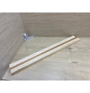Клён Белый/Махагон заготовка для переклеенного грифа электрогитары Смешанный ААА Волна АА 27х(37-18-37)х740 мм - из 3х частей-12