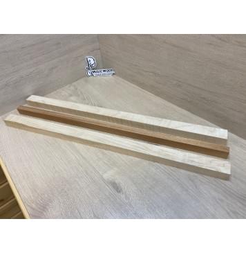 Клён Белый/Махагон заготовка для переклеенного грифа электрогитары Смешанный ААА Волна АА 27х(37-18-37)х740 мм - из 3х частей-13