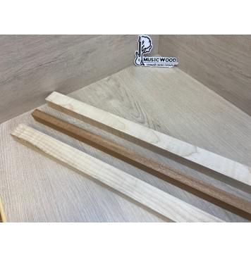 Клён Белый/Махагон заготовка для переклеенного грифа электрогитары Смешанный ААА Волна АА 27х(37-18-37)х740 мм - из 3х частей-14