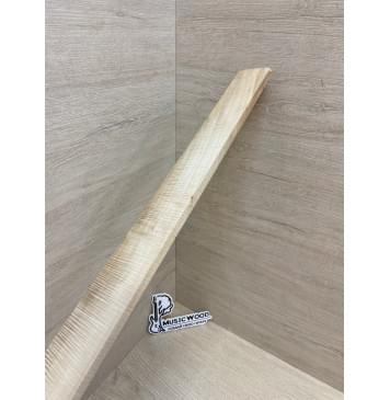 Клён Американский Волнистый заготовка накладки для электрогитары Смешанный А Волна ААА 8.5х68-47х515 мм (Уценка-сучки)-9