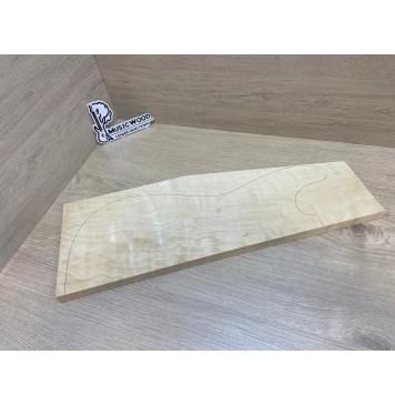 Берёза Пламенная заготовка на топ Смешанный АА Волна А 19х178-117х510 мм (1шт под распил) АКЦИЯ-0