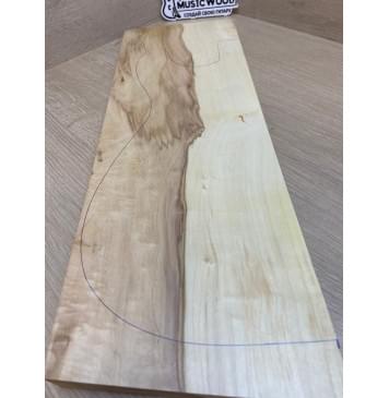 Клён Американский заготовка на топ Смешанный АА 22х170х505-485 мм (1шт под распил)-1