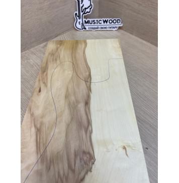 Клён Американский заготовка на топ Смешанный АА 22х170х505-485 мм (1шт под распил)-2