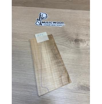 Клён Американский Волнистый заготовка накладки на головку грифа Радиал АА Волна АА 5х100-92х200-195 мм-6