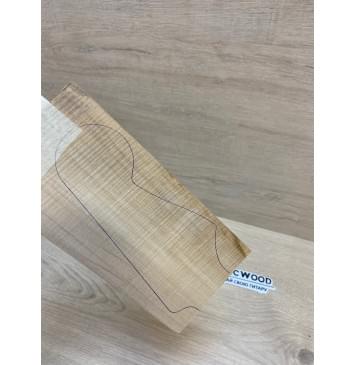 Клён Американский Волнистый заготовка накладки на головку грифа Радиал АА Волна АА 5х100-92х200-195 мм-4