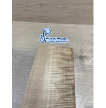 Клён Американский Волнистый заготовка накладки на головку грифа Радиал АА Волна АА 5х100-92х200-195 мм-2