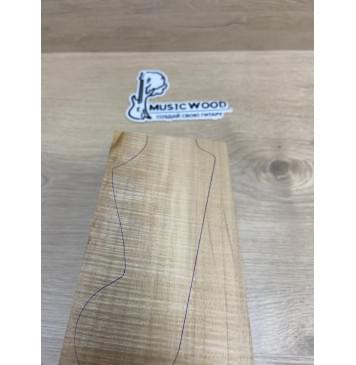 Клён Американский Волнистый заготовка накладки на головку грифа Радиал АА Волна АА 5х100-92х200-195 мм-3