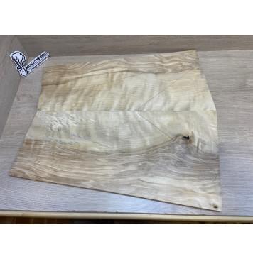 Берёза Пламенная заготовка на топ Смешанный АА Волна АА 9х270-200х575 мм - 2шт (книжкой)-0